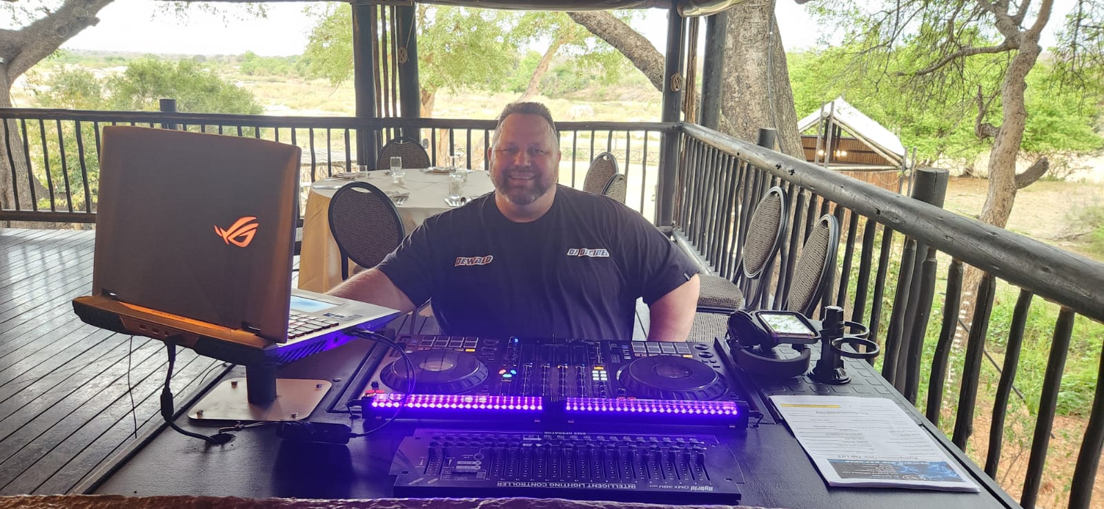 Dewald DJing in the Lowveld
